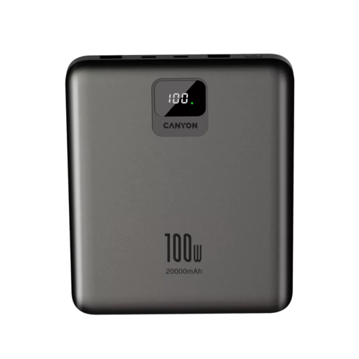 Canyon powerbank 20000mAh, 100W, PB-2008, Dark Gray