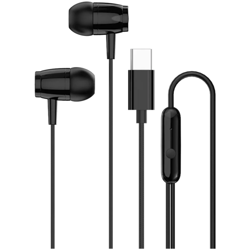 CANYON USB Type-C slušalice SEP-5, 1.2m kabel, Crne