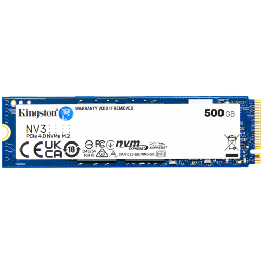 KINGSTON SSD 500GB NV3 M.2 2280 PCIe 4.0 NVMe, Read: 5,000/ Write: 3,000MB/s
