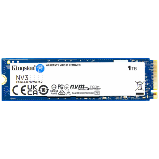 KINGSTON SSD 1TB NV3 M.2 2280 PCIe 4.0 NVMe, Read: 6,000/ Write: 4,000MB/s