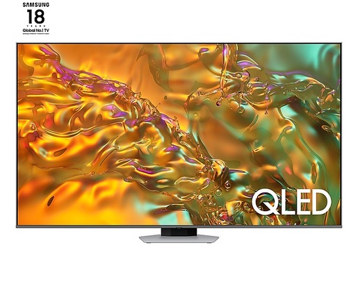 SAMSUNG QLED televizor QE65Q80DATXXH, 4K Ultra HD, Smart TV, Direct Full Array, NQ4 AI Gen2 Processor, Quantum HDR+, Silver