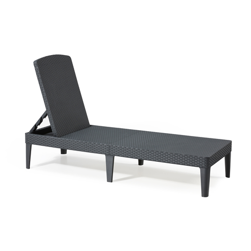 Keter vrtna ležaljka Jaipur 197 × 74 × 36 cm, ratan izgled, siva