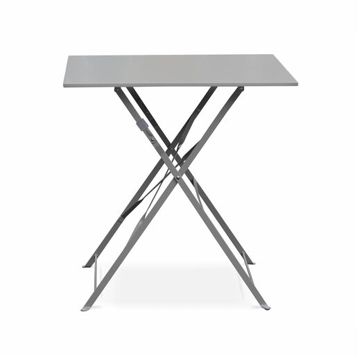 Koopman vrtni set sklopivi stol i 2 stolice svijetlosivi