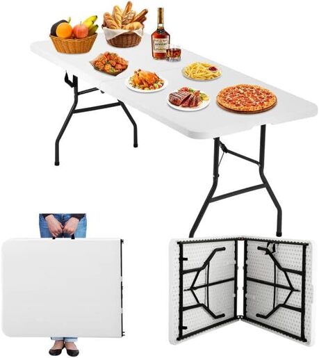 Koopman stol sklopivi 180x70x74cm bijeli