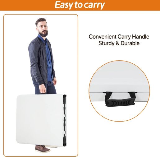 Koopman stol sklopivi 180x70x74cm bijeli