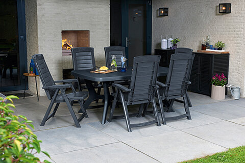 KETER Stolica sklopiva siva ARUBA