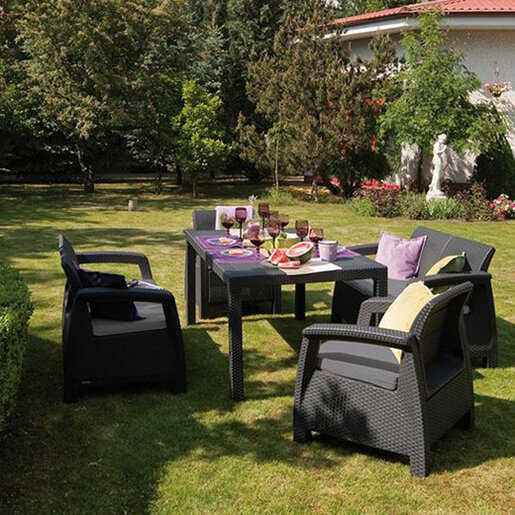 KETER Garnitura siva CORFU FIESTA