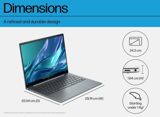 HP laptop Elite Dragonfly G4, 8A3K4EA, 13,5" WUXGA+ IPS Touchscreen, Intel Core i5-1335U, 16GB RAM, 512GB SSD, Backlit KB, Windows 11 Pro