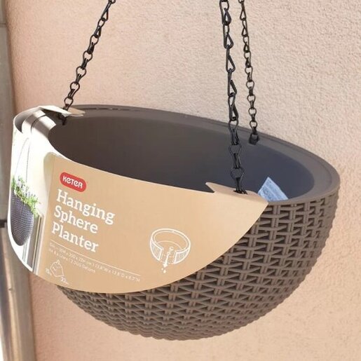 KETER Saksija viseća bez 35x35x22cm rattan