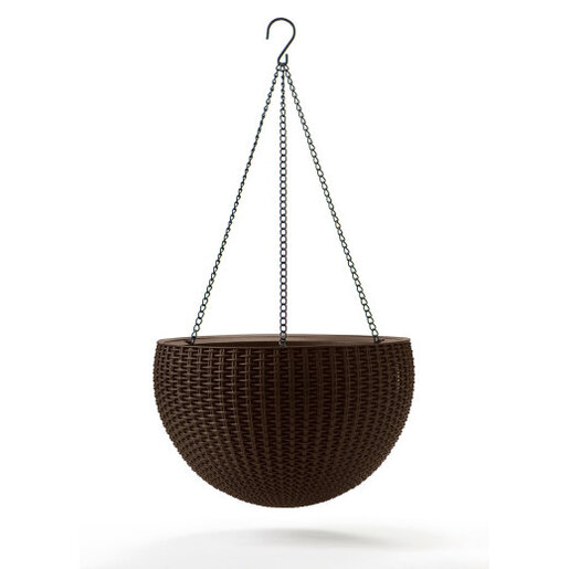 KETER Saksija viseća smeđa  35x35x22cm rattan