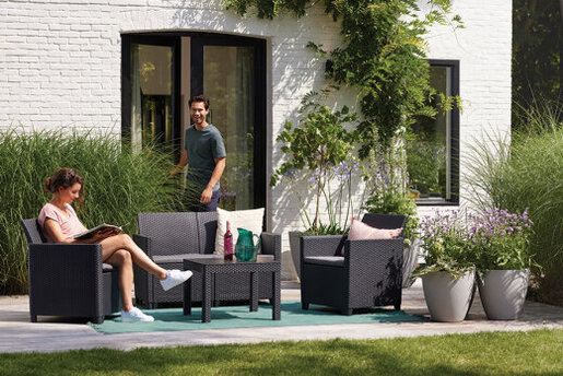 KETER Garnitura siva CLAIRE