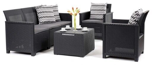 KETER Garnitura siva trosjed box ELODIE