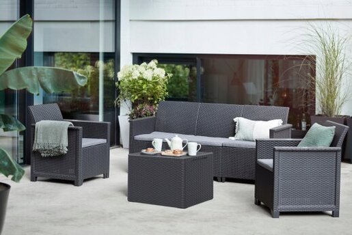 KETER Garnitura siva trosjed box ELODIE