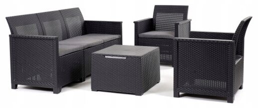 KETER Garnitura siva trosjed box ELODIE