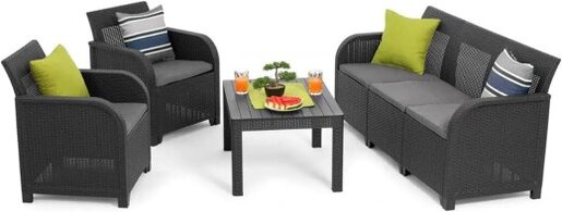 KETER Garnitura siva trosjed ROSALIE