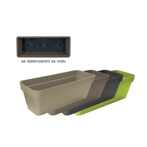 GARDINO Žardinjera Melrose Glamour 50cm antracit