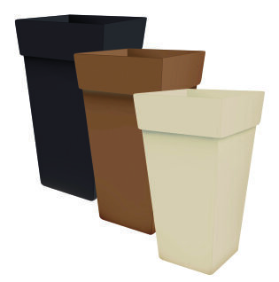 GARDINO Saksija Melrose kvadrat 30x30x41 bež