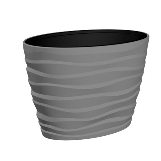 GARDINO Saksija Bora 60x39x58cm oval Siva