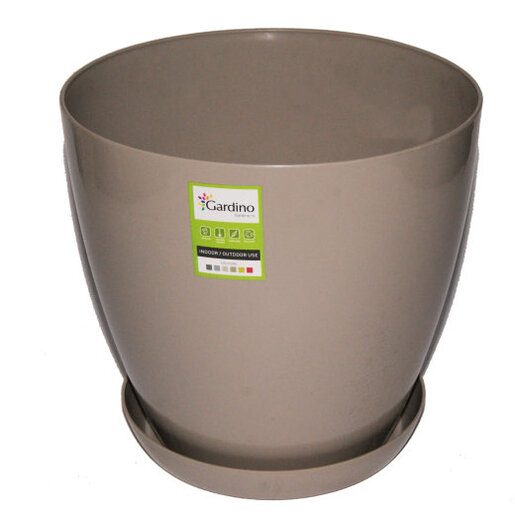 GARDINO Saksija LUX 14cm sa podmetacem moka