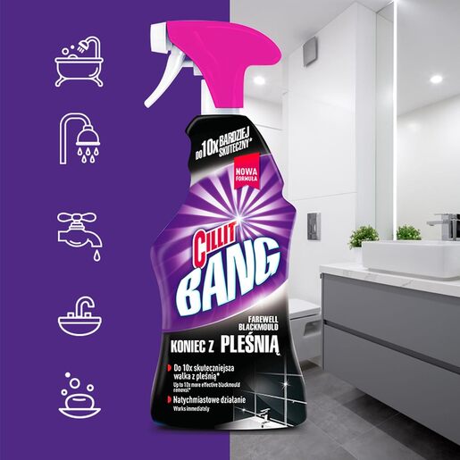 CILLIT BANG pjenasto višenamjensko sredstvo za čišćenje BLACK MOULD, 750ML