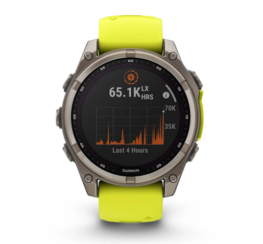 GARMIN Fenix 8 SOLAR Sapphire Amp Yellow graphite (010-02906-21), 47 mm, pametni sat
