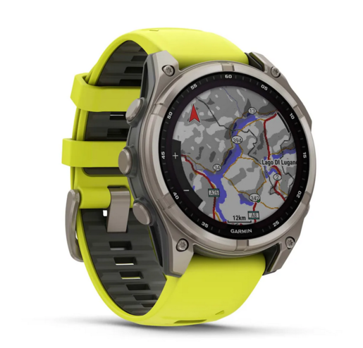 GARMIN Fenix 8 SOLAR Sapphire Amp Yellow graphite (010-02906-21), 47 mm, pametni sat