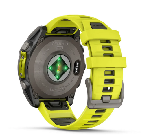 GARMIN Fenix 8 SOLAR Sapphire Amp Yellow graphite (010-02906-21), 47 mm, pametni sat