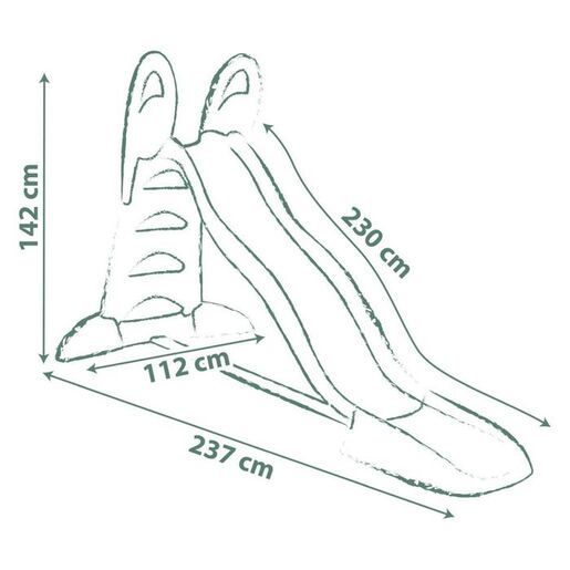 SMOBY tobogan s vodom XL, zeleni
