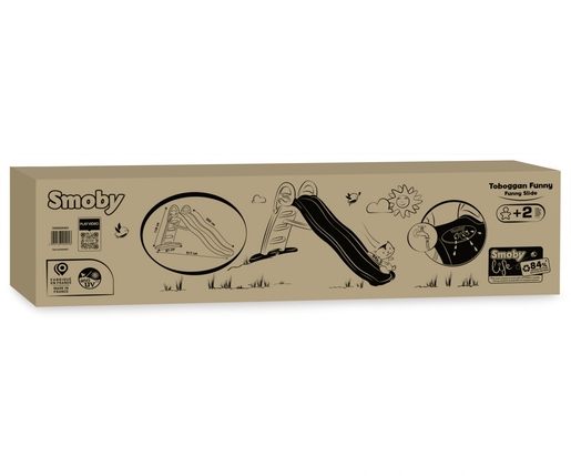 SMOBY tobogan Funny s vodom, zeleni