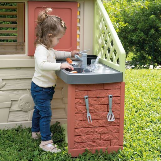 SMOBY kućica Nature s ljetnom kuhinjom, bež