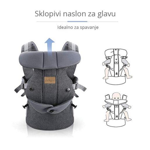 JUNGLE nosiljka 4u1, siva