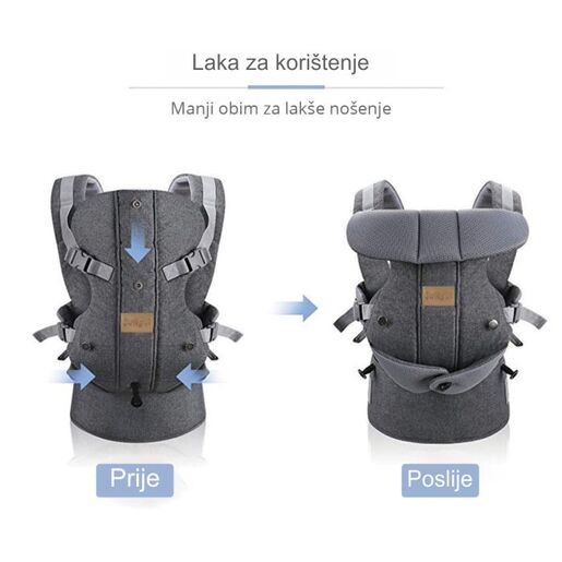 JUNGLE nosiljka 4u1, siva