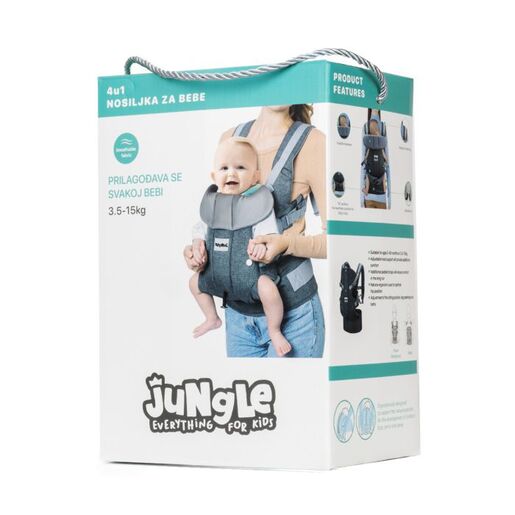 JUNGLE nosiljka 4u1, siva