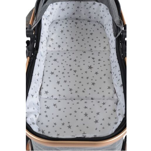 MONI dječija kolica 3 u 1 Midas, grey