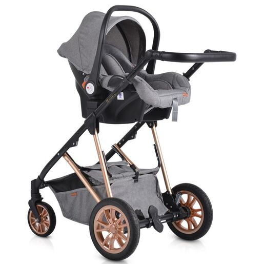 MONI dječija kolica 3 u 1 Midas, grey