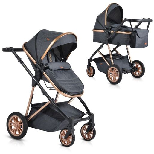 MONI dječija kolica 2 u 1 Midas, black