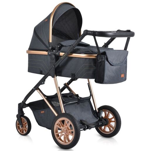 MONI dječija kolica 3 u 1 Midas, black