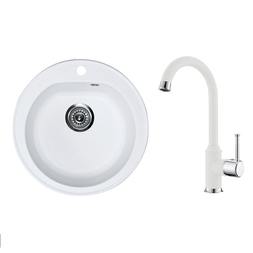 Metalac set sudoper xVenera + česma Arc N + sifon gratis / bijela boja