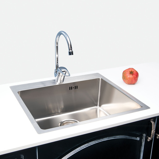 Metalac set sudoper Ideal 500 B + česma Lara + sifon gratis / inox boja