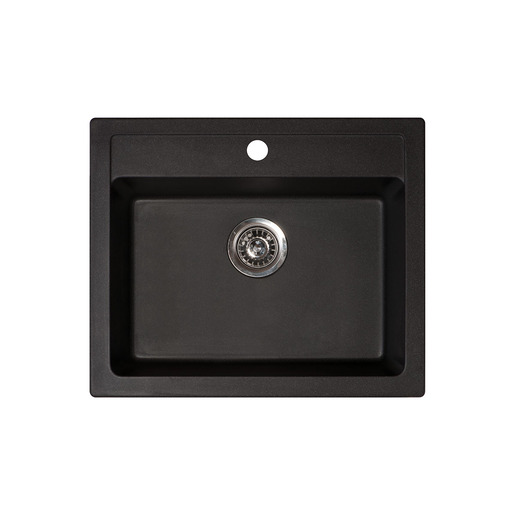 Metalac set sudoper xQuadro 60 + česma Arc N + sifon gratis / crna boja