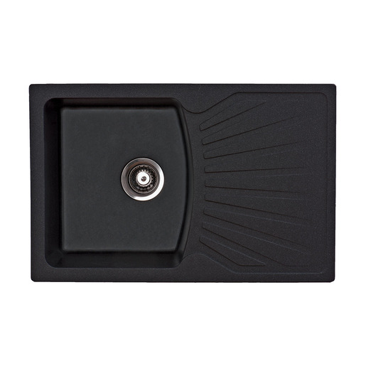 Metalac set sudoper xQuadro Plus + česma Lux + gratis sifon / crna boja