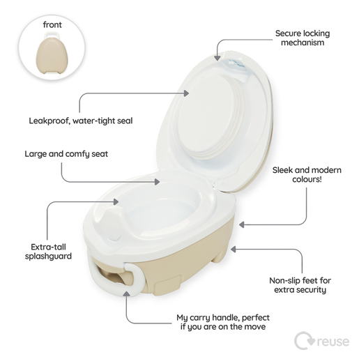 My Carry Potty prenosna tuta - Natural Beige