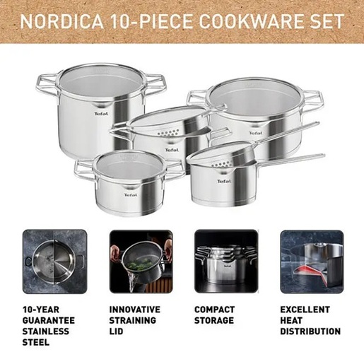 TEFAL set posuđa 8/1 Nordica H852S856