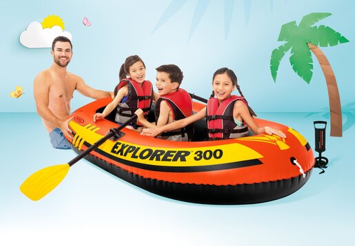 INTEX čamac sa veslom i pumpom CHALLENGER 300 BOAT SET  211 x 117 x 41 cm