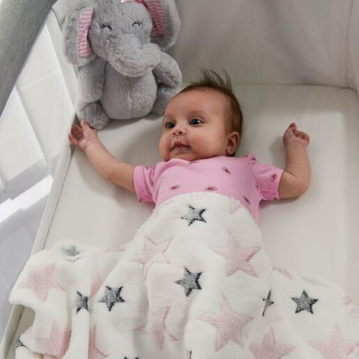 CANGAROO dekica za bebe sa igračkom, Slon sivi