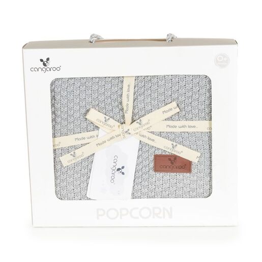 CANGAROO dekica za bebe Popcorn, Siva