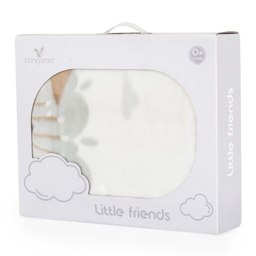 CANGAROO dekica za bebe Little friends, Siva