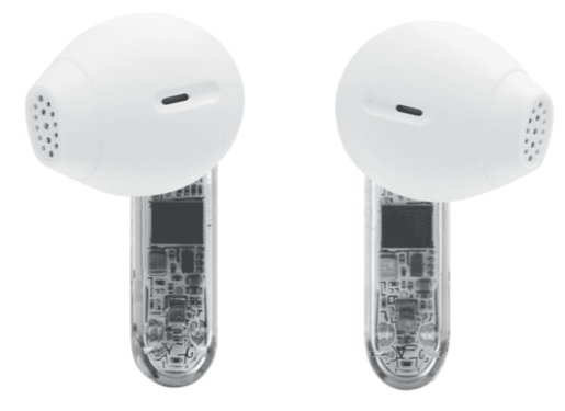 Slušalice bluetooth potpuno bežične JBL TUNE FLEX 2 prozirno bijele