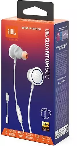 Slušalice gaming JBL QUANTUM 50 USB-C bijele