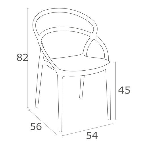 SIESTA Pia stolica - siva